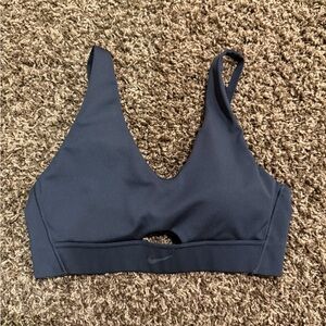 Nike Black V‑Neck Low‑Profile Sports Bra with Keyhole Back
